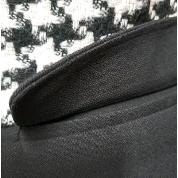 Talbots Blazer Suit Jacket Womens 14W Black White Houndstooth Wool Blend Career - Picture 7 of 16